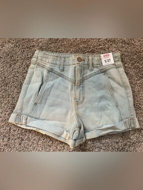Hi-Rise Light Blue Denim Women’s Shorts